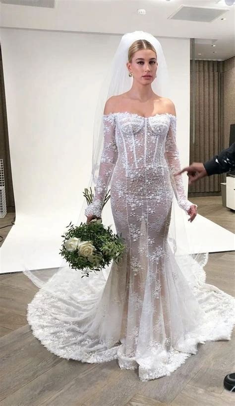 hailey baldwin bieber wedding dress.